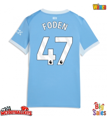 Manchester City Phil Foden #47 Replica Home Stadium Shirt for Women 2026-27 Short Sleeve